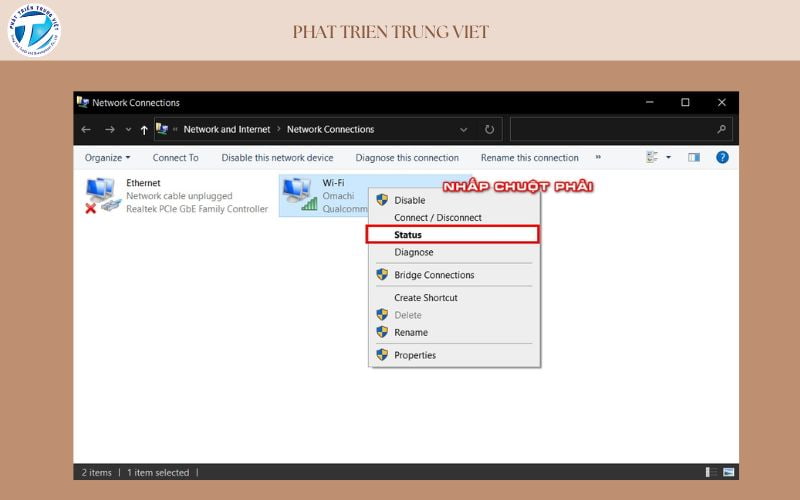 Cách kiểm tra địa chỉ IP trên Windows 10 cách 1 bước 3